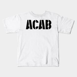 ACAB (black text) Kids T-Shirt